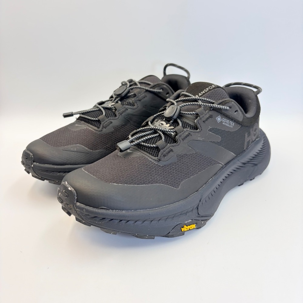 Hoka Transport GTX Black Gore-Tex Hiking Shoes 1133958F BBLC Womens 7.5B
